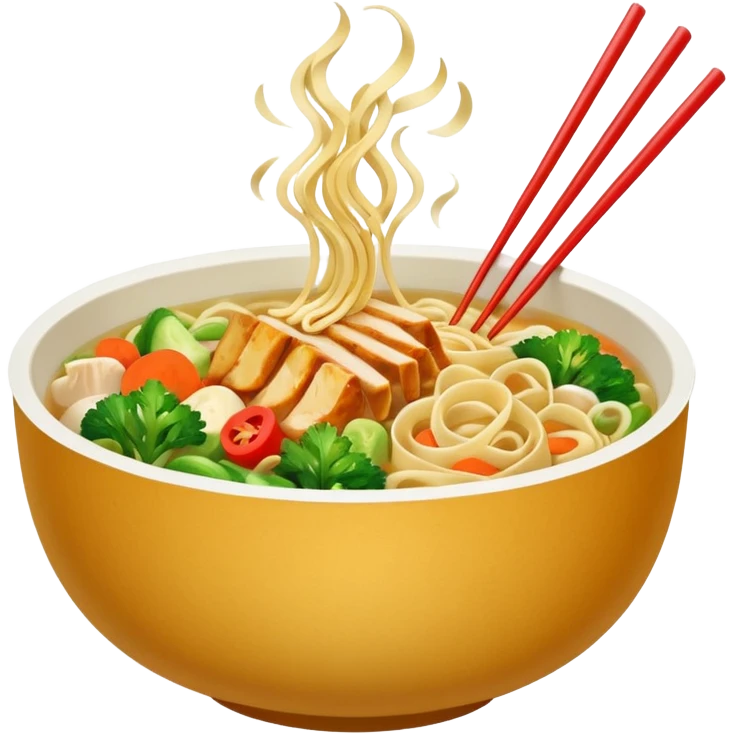 chicken noodles street food style  emoji
