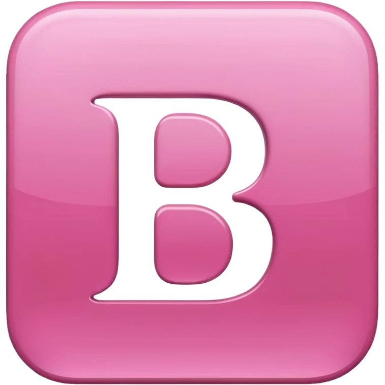 Alphabet B Pink emoji