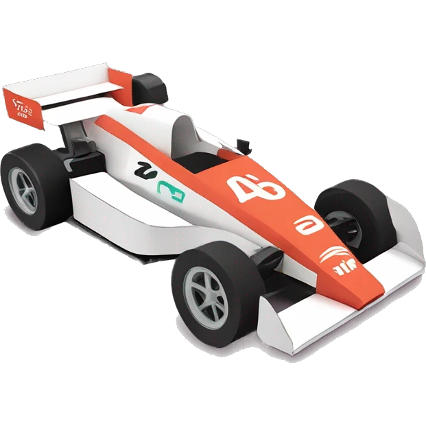 Card stock Papercraft racing car emoji