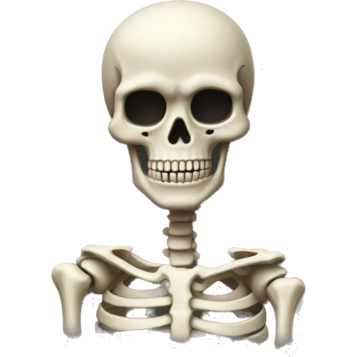 skeleton peeking from right the side emoji