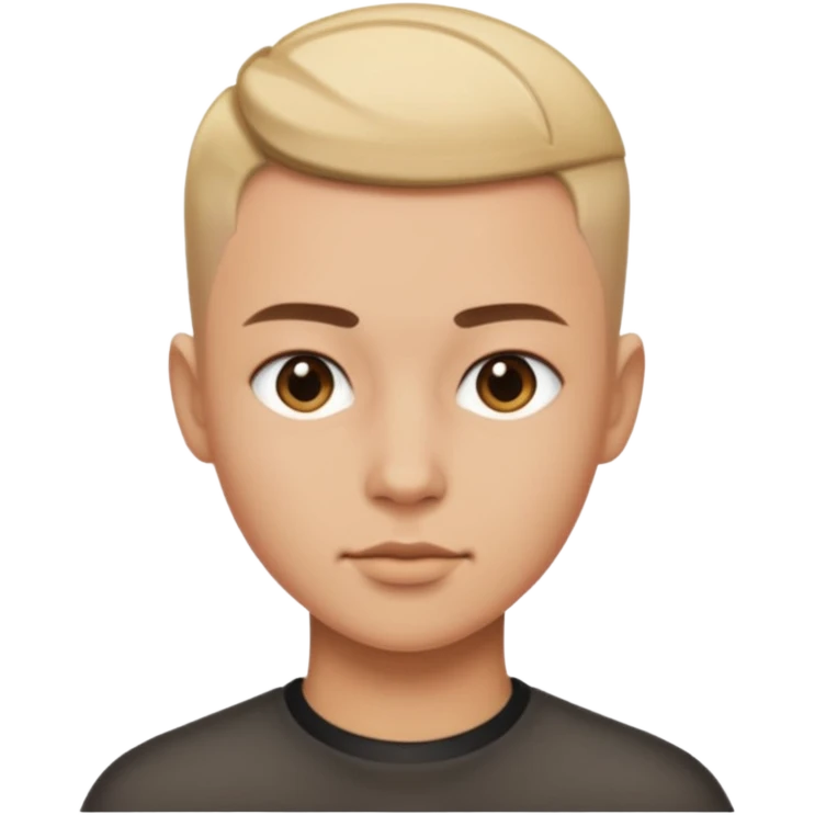 cabelo tipo rapado dos lados emoji