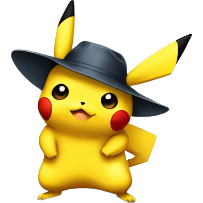 Pikachu as a gangster emoji