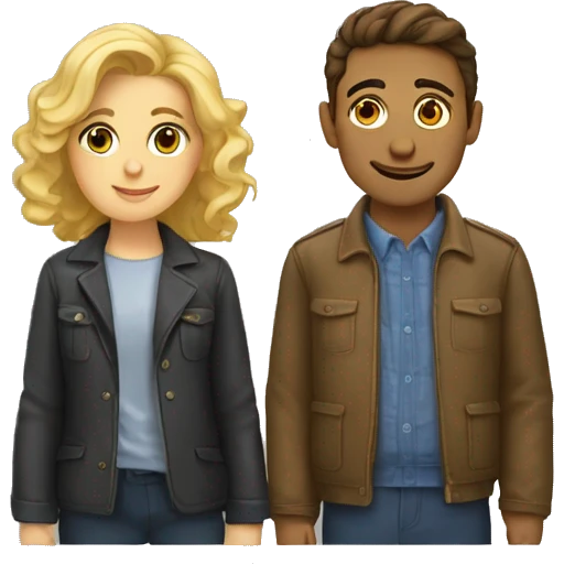 Брюнетка и джекрассел emoji