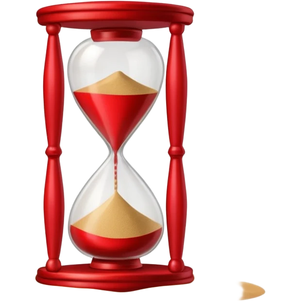 red hourglass emoji