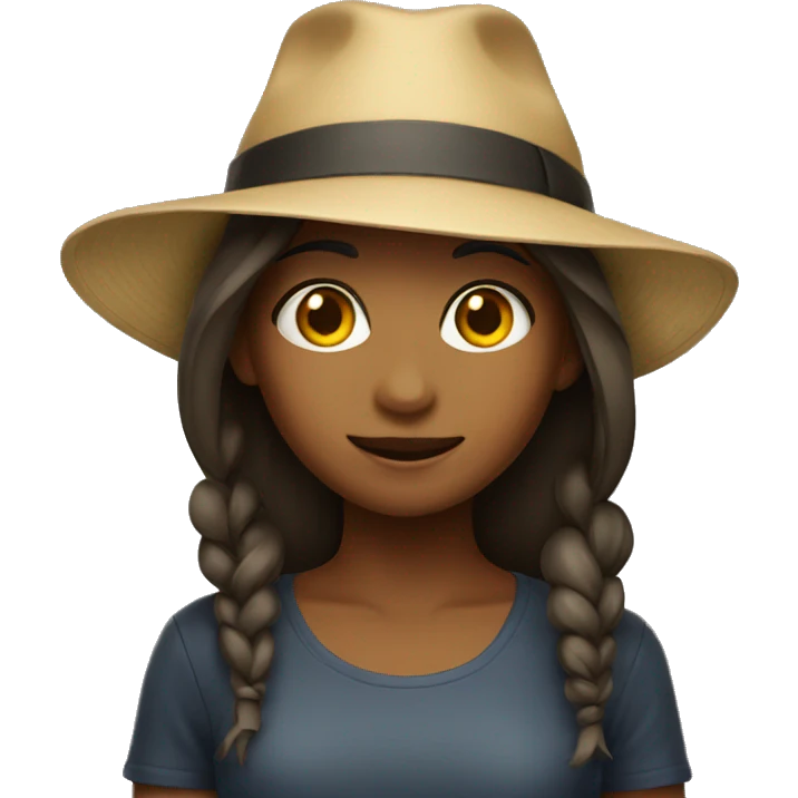 Girl with hat emoji