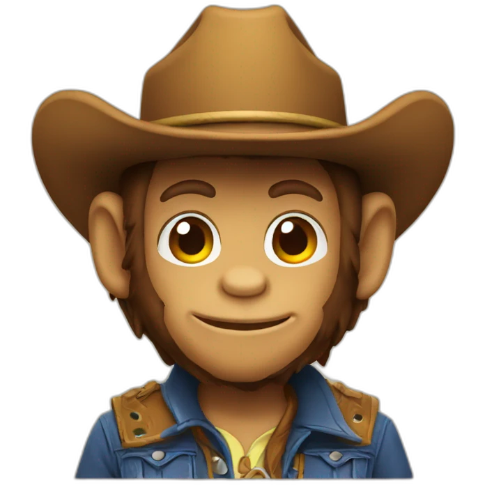 Monkey cowboy emoji