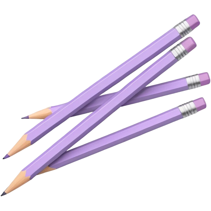 Pale Purple pencils for drawing emoji