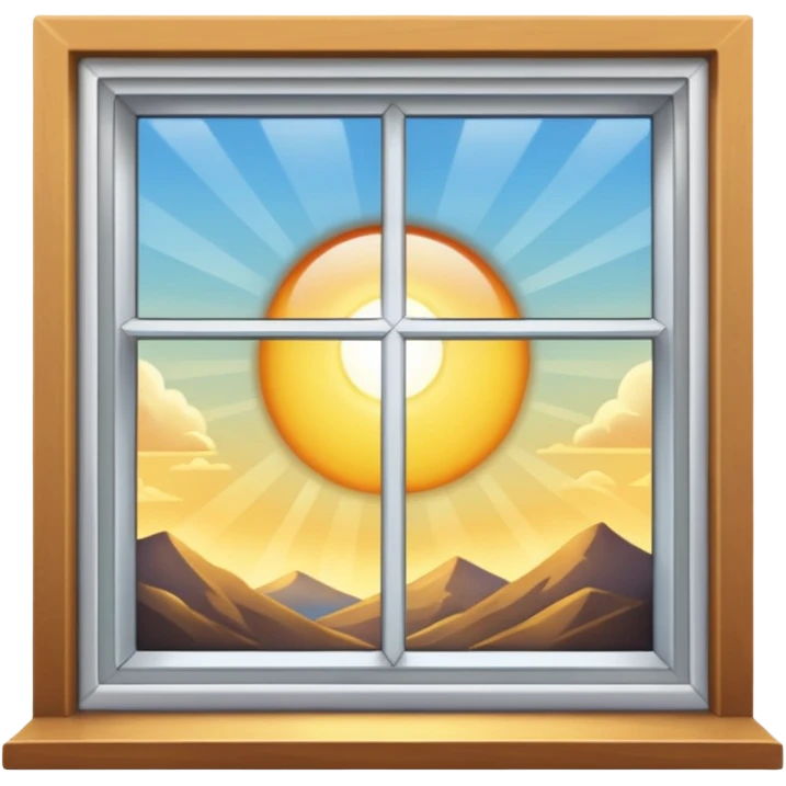 open window with sunlight emoji