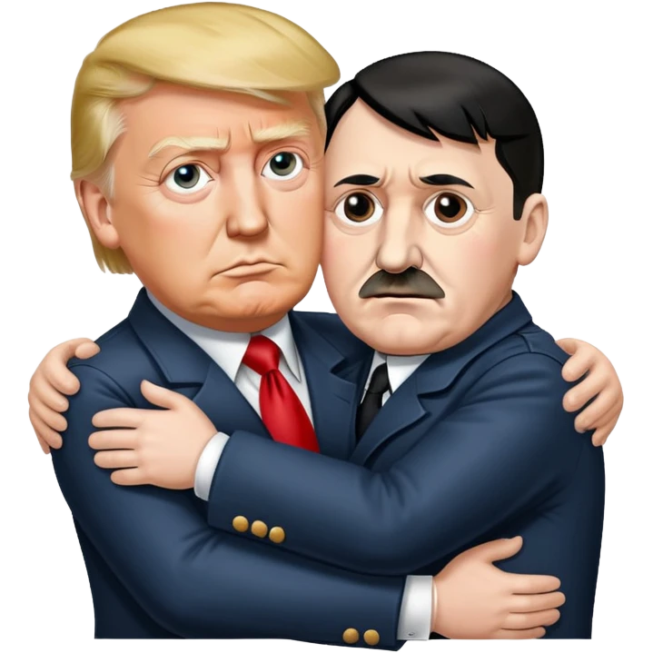 Donald trump hugging hitler emoji