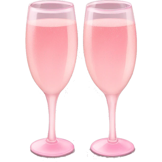 Pink champagne glasses  emoji