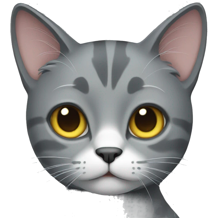 Grey cat emoji
