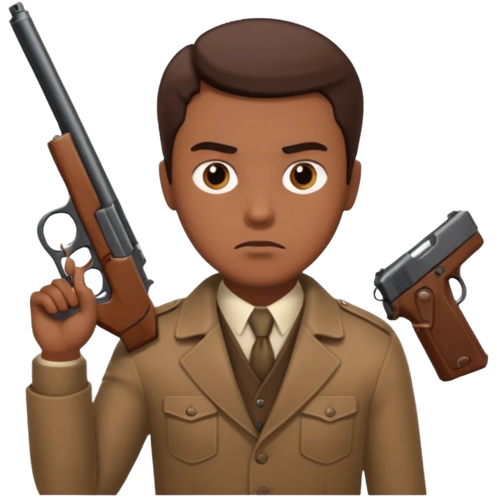 Man holding a gun emoji