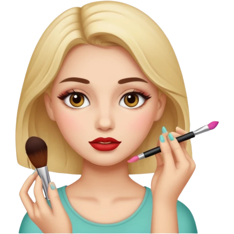 Girl doing make up  emoji