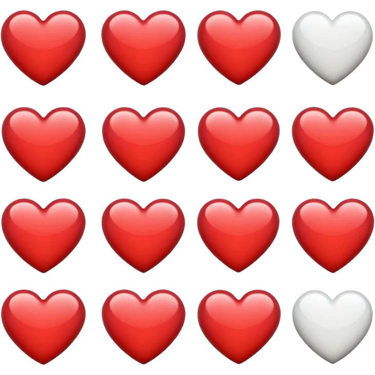 Hearts white emoji