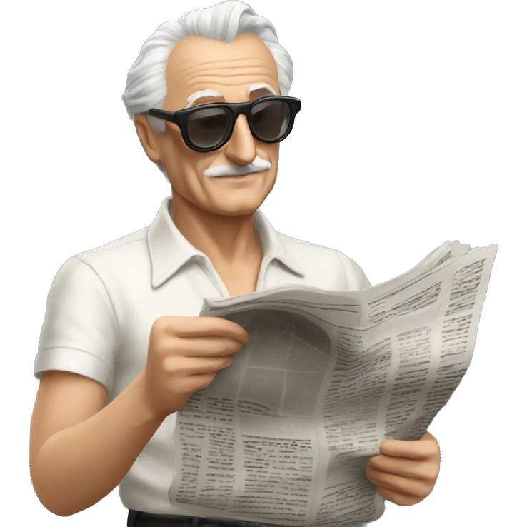 Enzo Ferrari reading his newspaper emoji