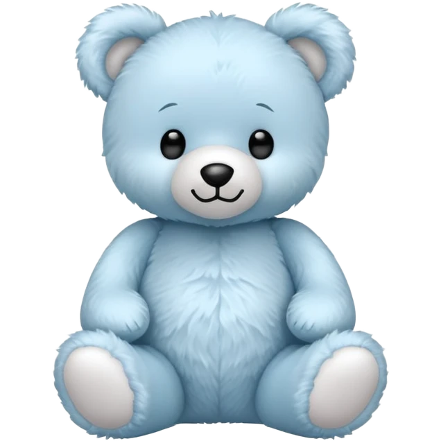 Pastel blue teddy bear toy emoji