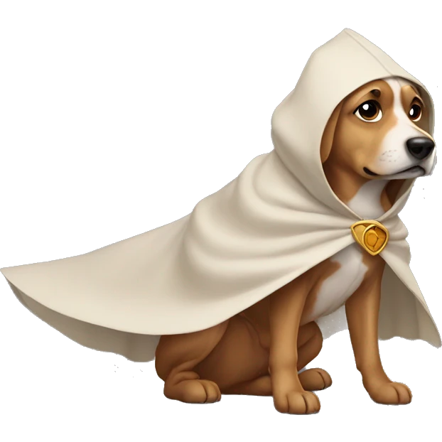 dog wearing cape emoji