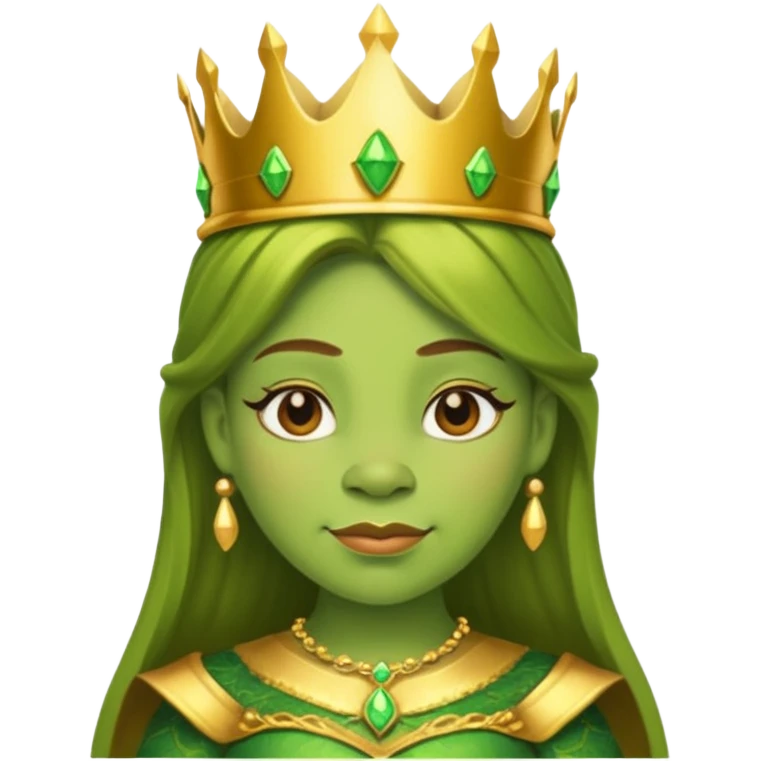 shrek princess, bold, crown emoji