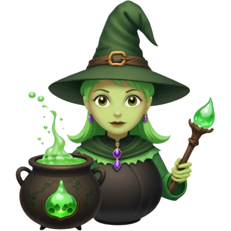 green witch cooking potion emoji