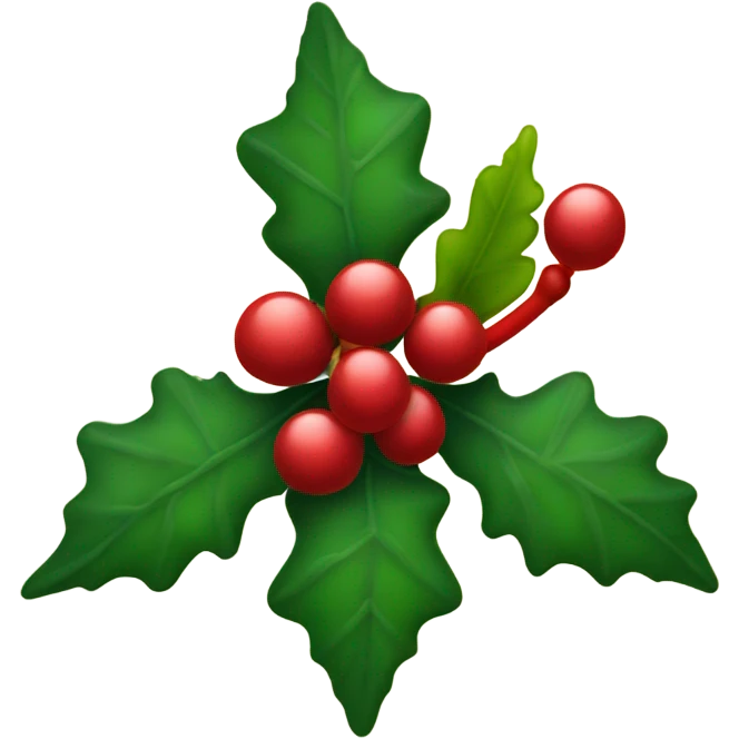 Mistletoe wearing a Santas hat emoji