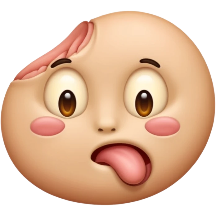 An emoji showing butthole emoji