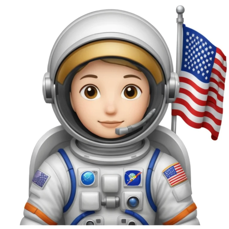 astronaut us flag emoji