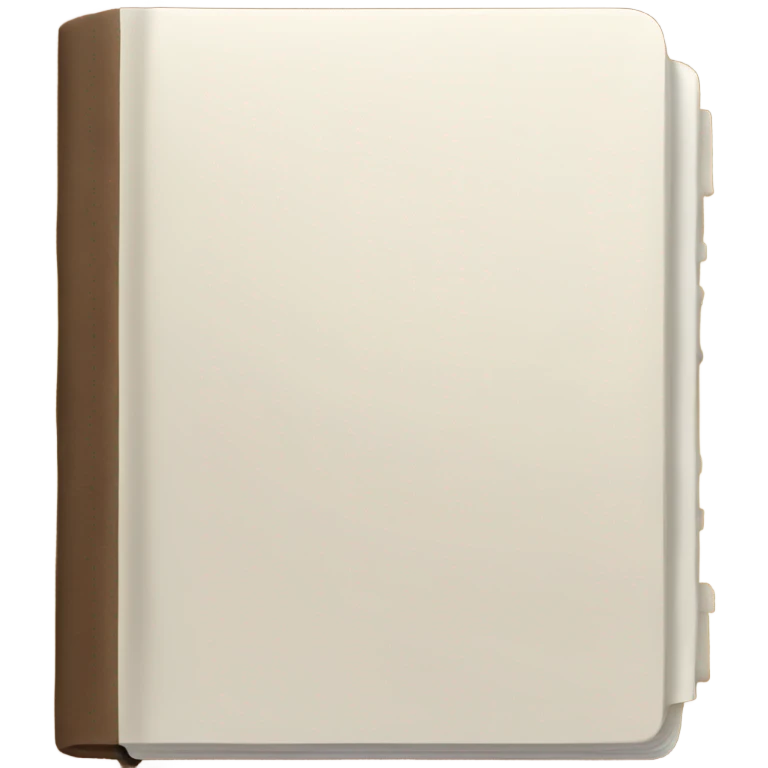 closed book with white cover, white pages  emoji