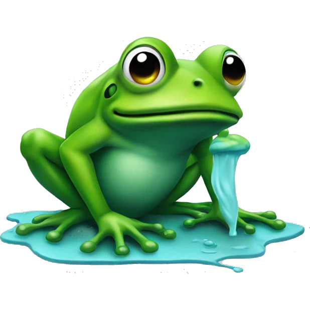 frog spray painting  emoji