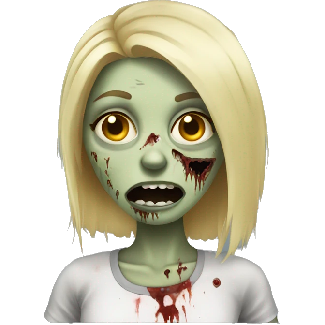 zombie girl blonde emoji