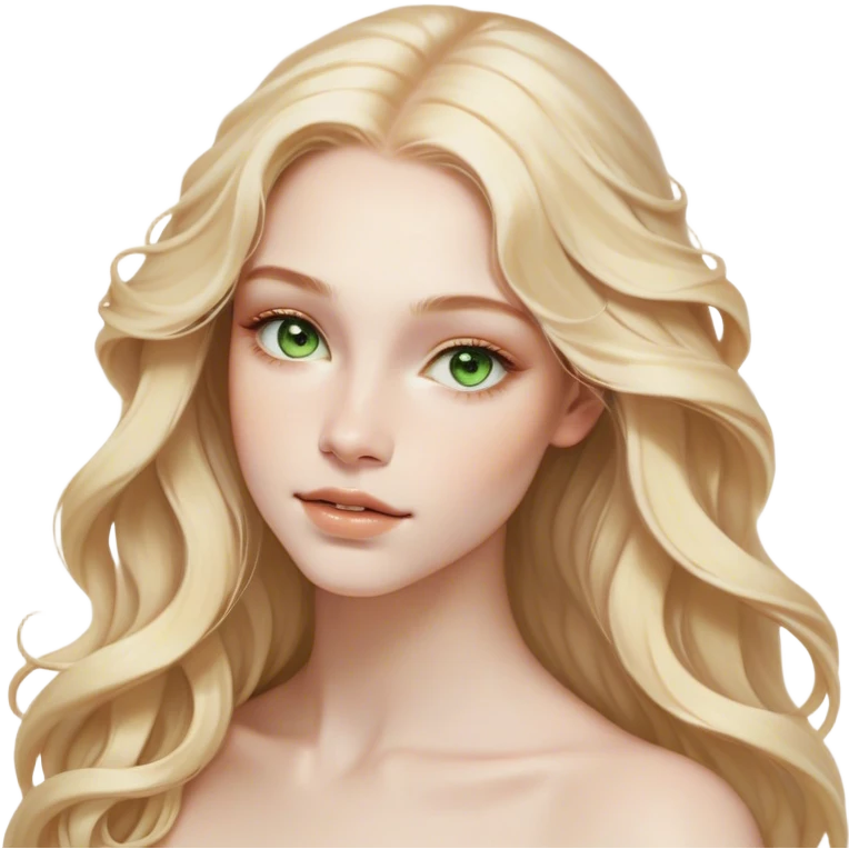 Cinematic Realistic Rapunzel Portrait, with porcelain-like skin featuring a subtle, natural glow, illuminated by soft lighting that brings out the gentle contours of her face. Her long, golden blonde hair cascades in detailed waves, each strand highlighted with a radiant shimmer as it catches the light. Her bright, expressive green eyes exude curiosity and warmth, framed by delicate lashes and soft, arched brows. Her expression is playful and vibrant, with a gentle smile. She is dressed in her classic lavender and pink gown, the fabric textured with delicate folds that flow naturally, catching the light with a soft, radiant glow. The portrait captures a luminous, enchanting aura, seamlessly blending realism with a whimsical, fairytale charm, evoking a timeless sense of beauty and magic. emoji