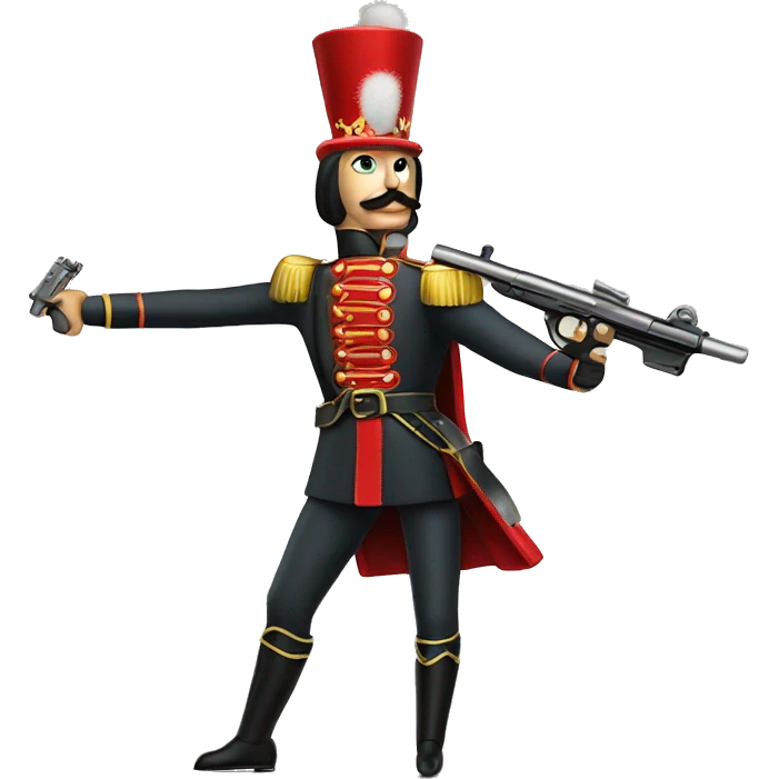 Nutcracker with a gun emoji