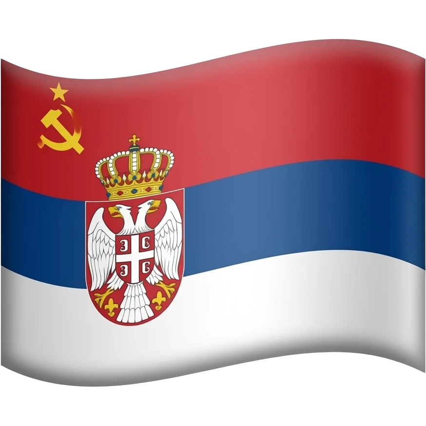Make socialist federal republic of Yugoslavia flag realme style emoji