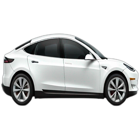 White Tesla modele 3 emoji