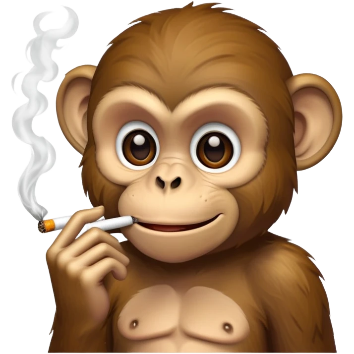 Monkey smoking emoji