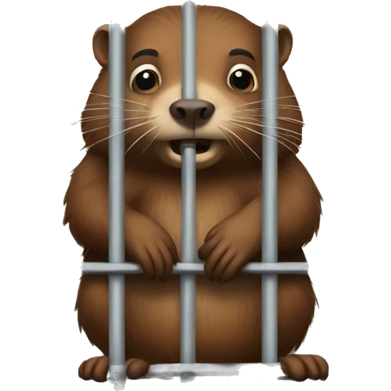 Beaver in prison emoji