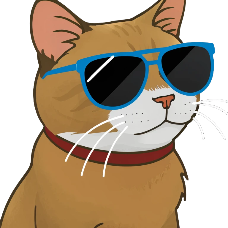 Cat with sunglasses emoji