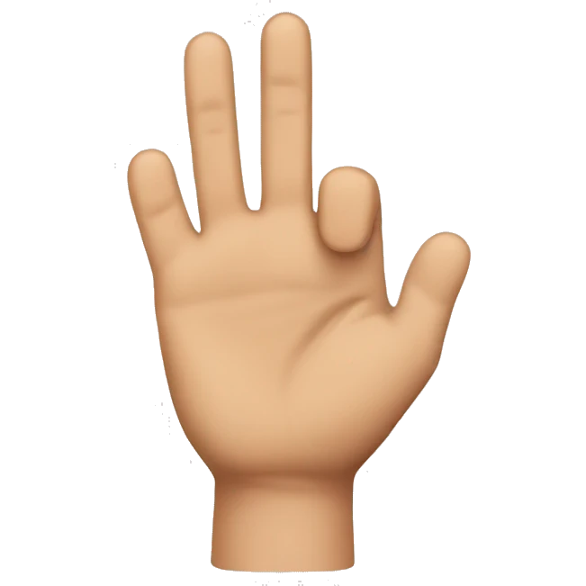 three last fingers emoji