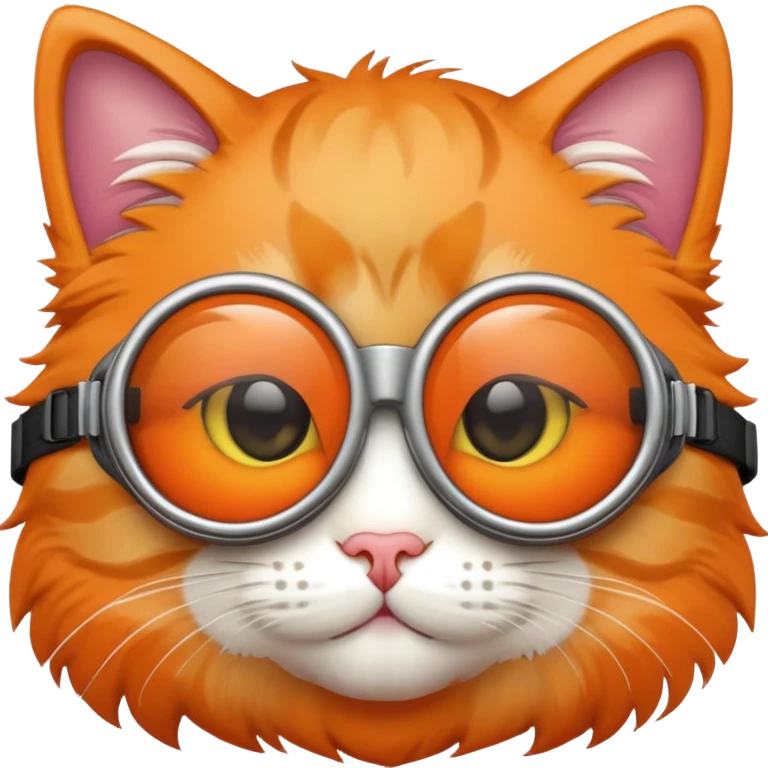 Cat emoji wear goggles  emoji