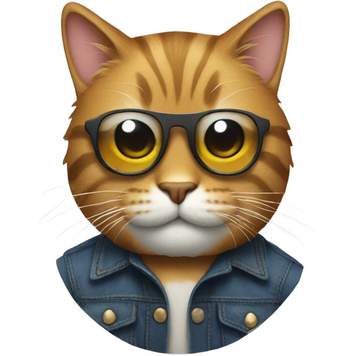 Extremely cool cat emoji