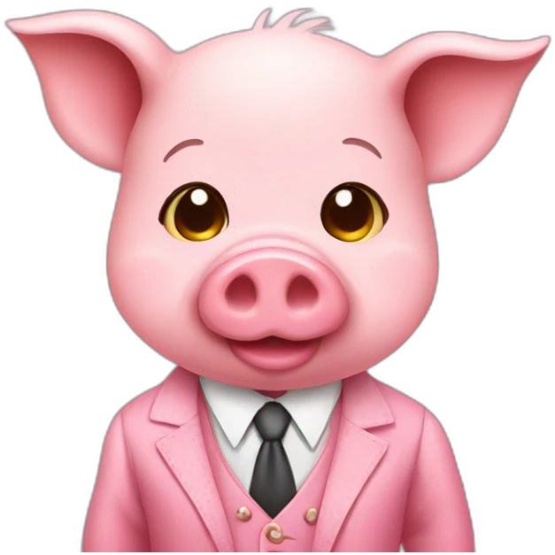 pig con traje emoji