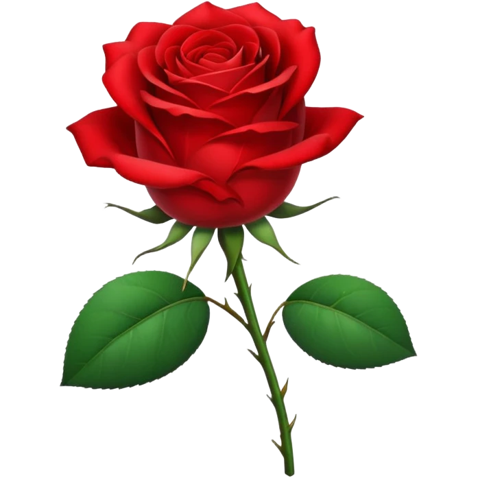Make a red rose without the stem. emoji
