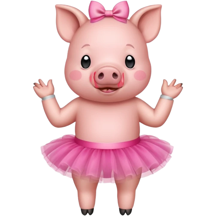 Pig wearing tutu emoji