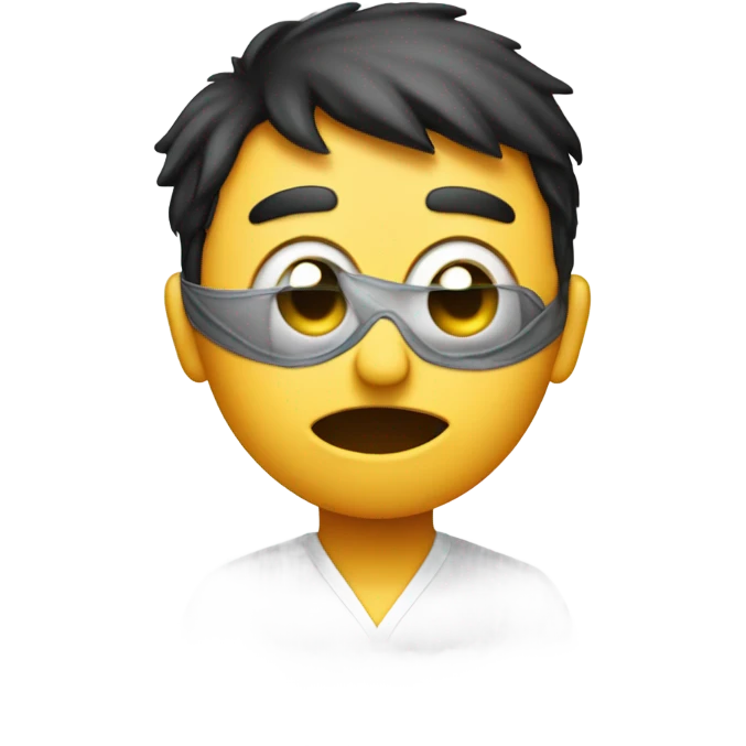 make an emoji that has a big butt, eyepacth, three hairs and is allergic to cheese emoji