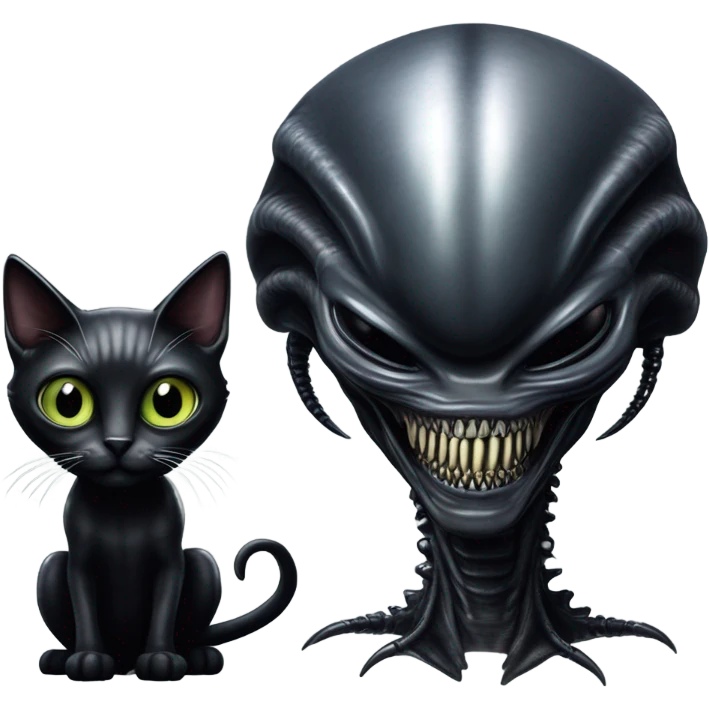 xenomorph and cat emoji