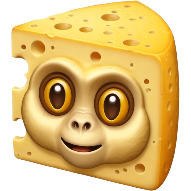 Monkey cheese emoji