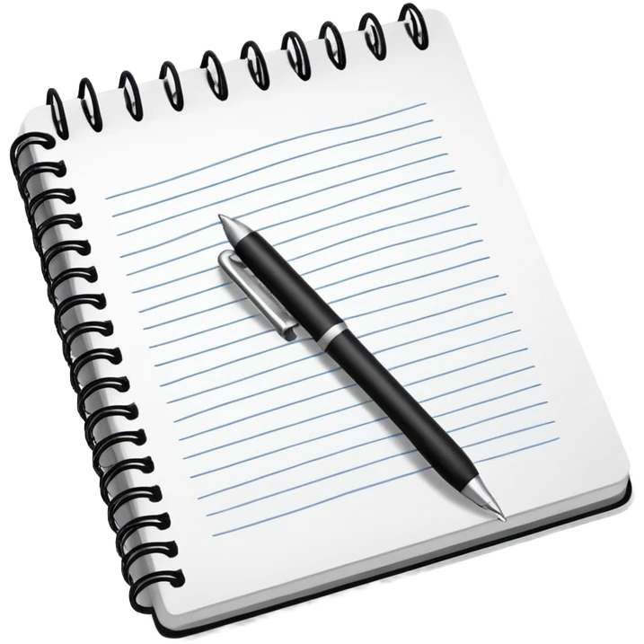 Notebook with pen emoji