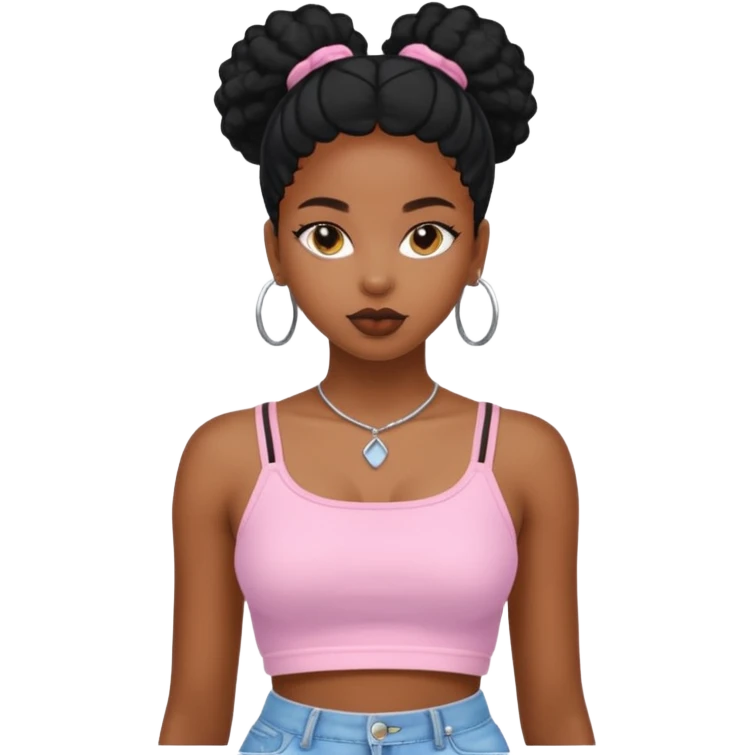 Y2K black girl emoji