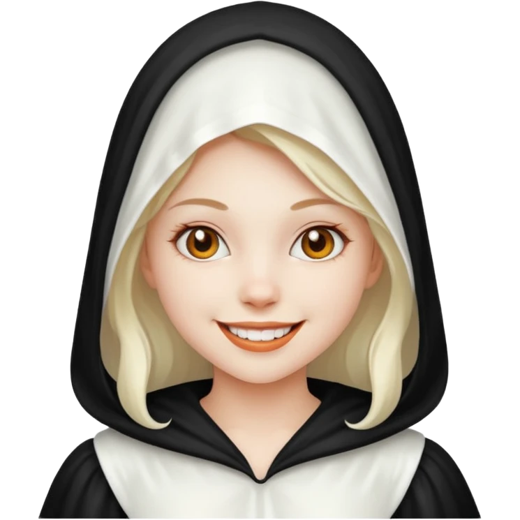 girl with hallowen white costumes emoji