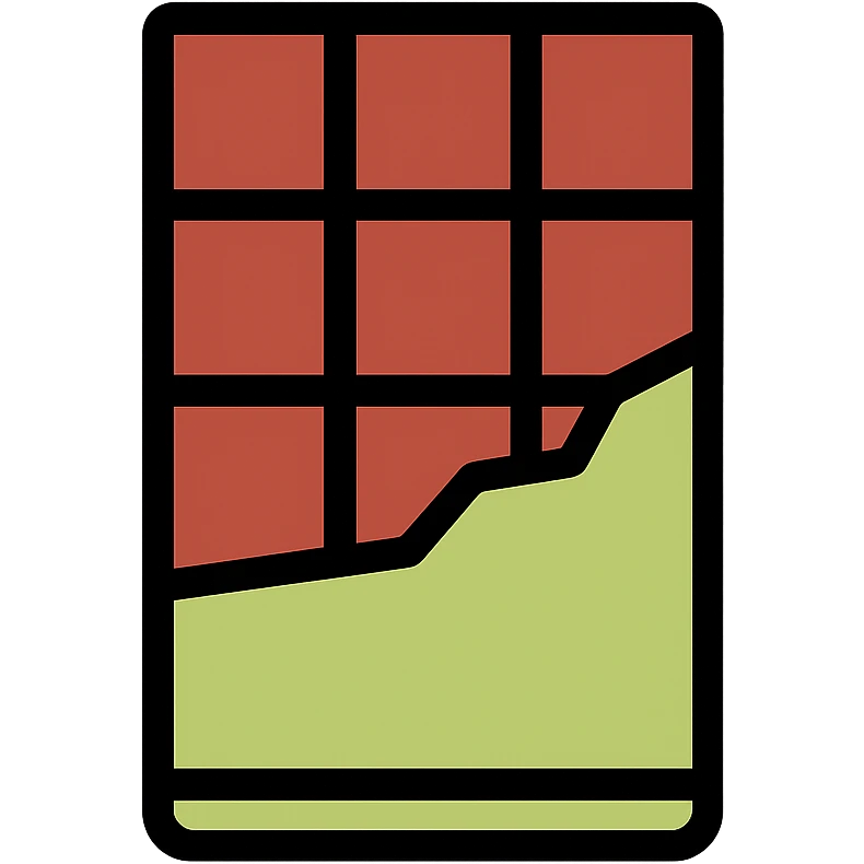 color outline icon of a chocolate bar emoji