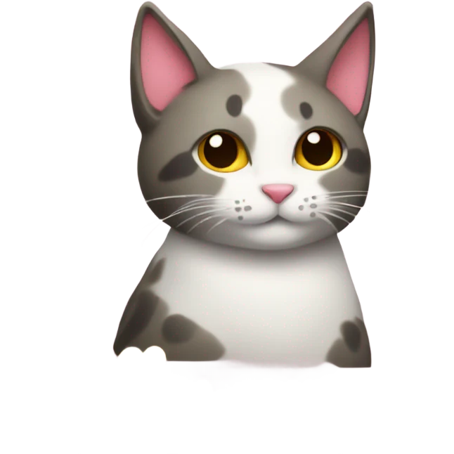 Cat with a lot of hearts emoji